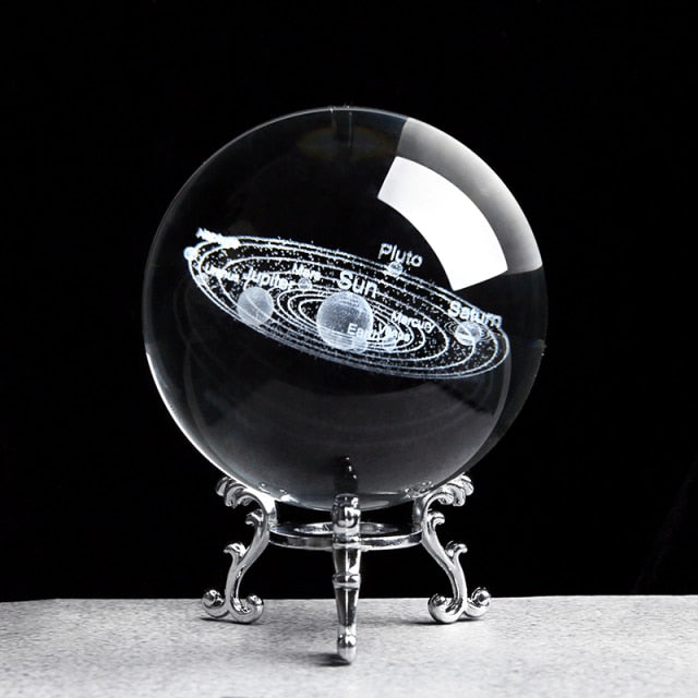 3D Solar System Planets Crystal Ball