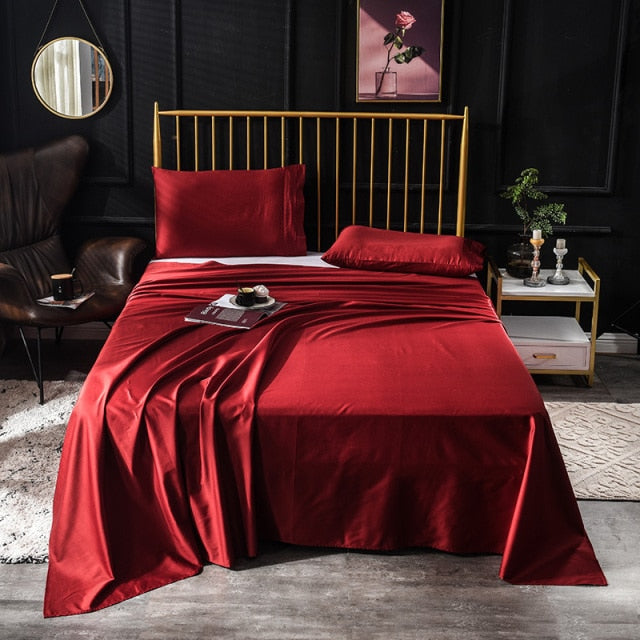 Luxury Solid Color Bed Sheet
