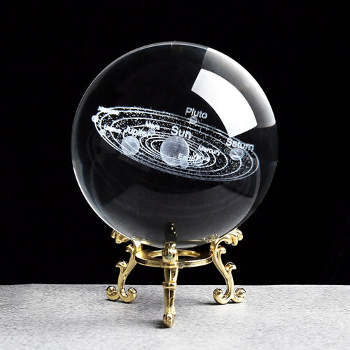 3D Solar System Planets Crystal Ball
