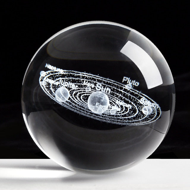3D Solar System Planets Crystal Ball
