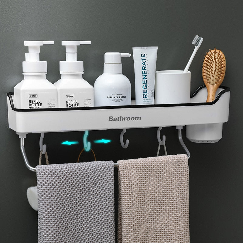 Wall Mounted Bathroom Storage Rack Organizer