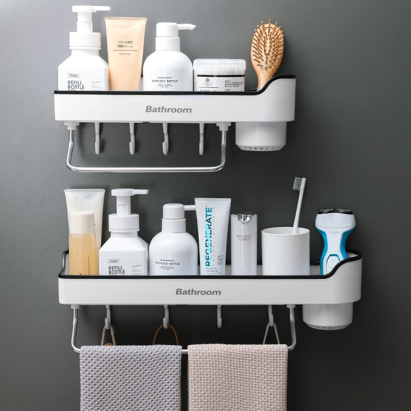 Wall Mounted Bathroom Storage Rack Organizer
