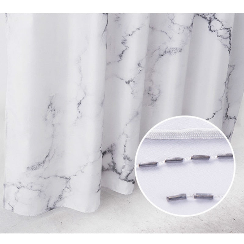 Waterproof Marbling 3D Printing Shower Curtains