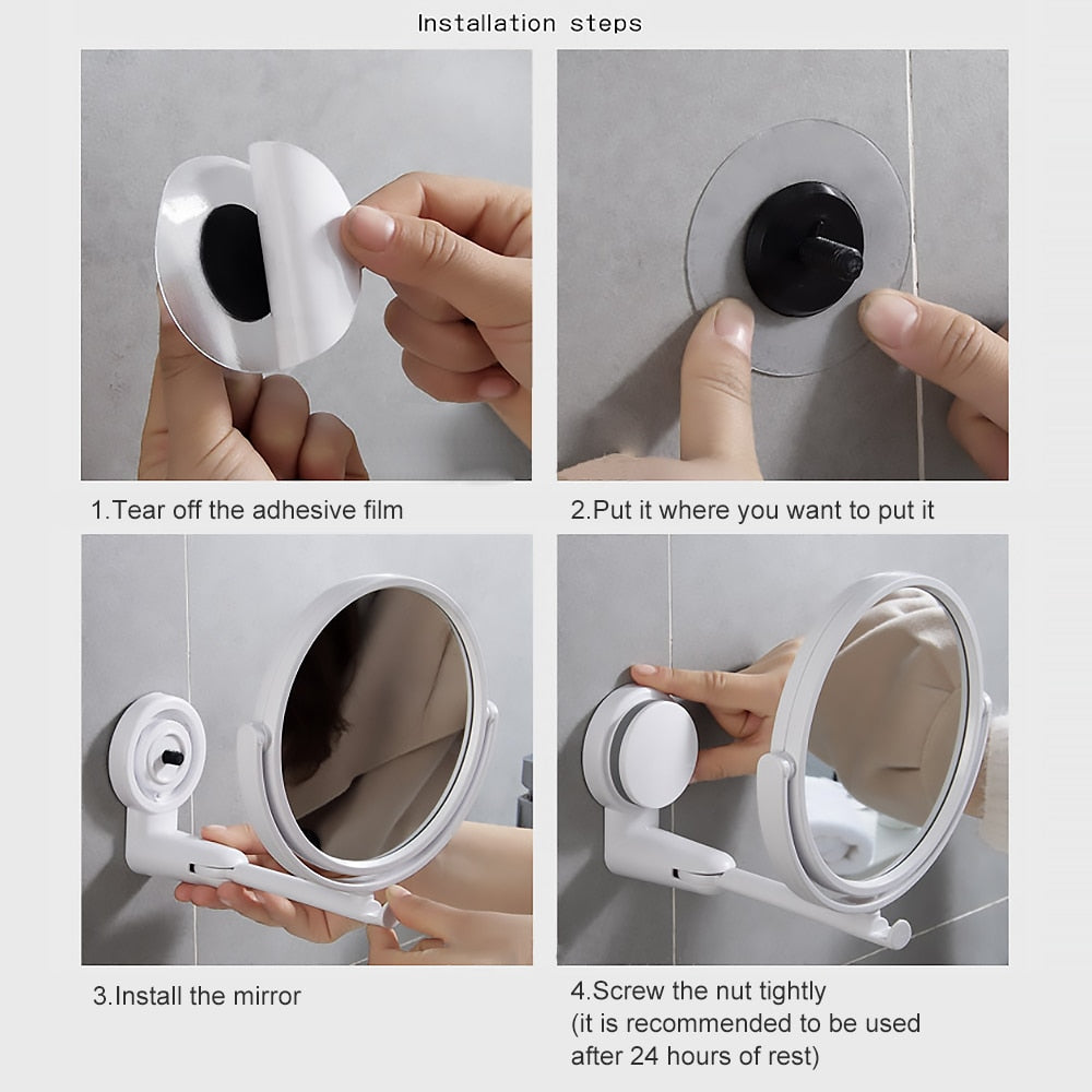 Folding Arm Extend Bathroom Mirror