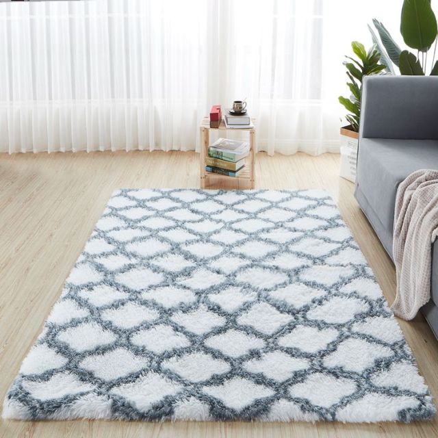 Nordic Fluffy Non-slip Mixed Dyed Bedroom Carpet