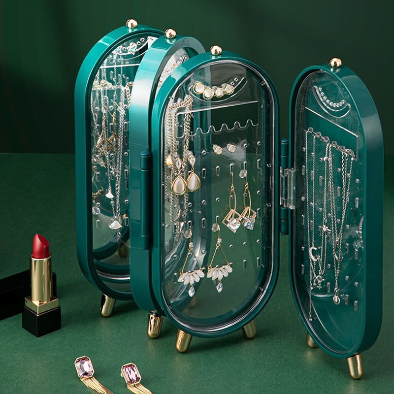 Foldable Jewelry Storage Display Stand Box
