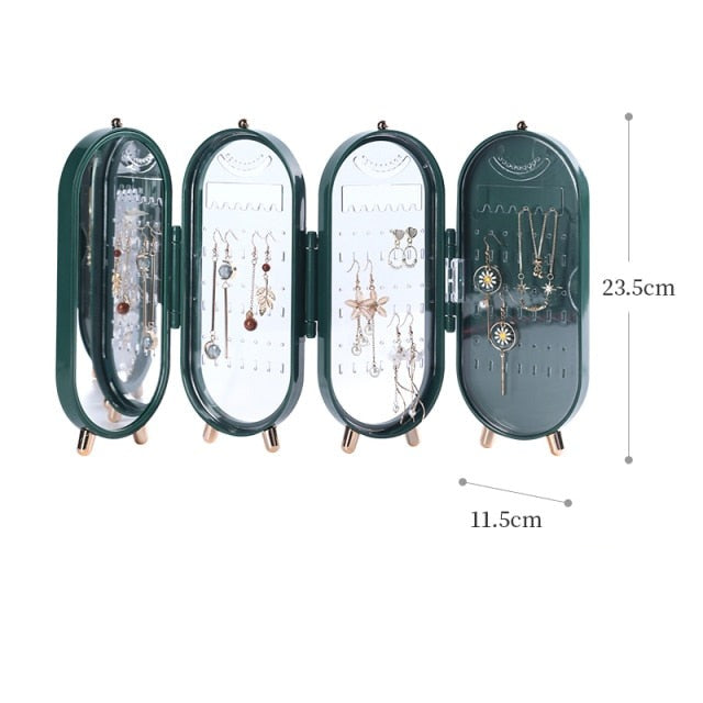 Foldable Jewelry Storage Display Stand Box