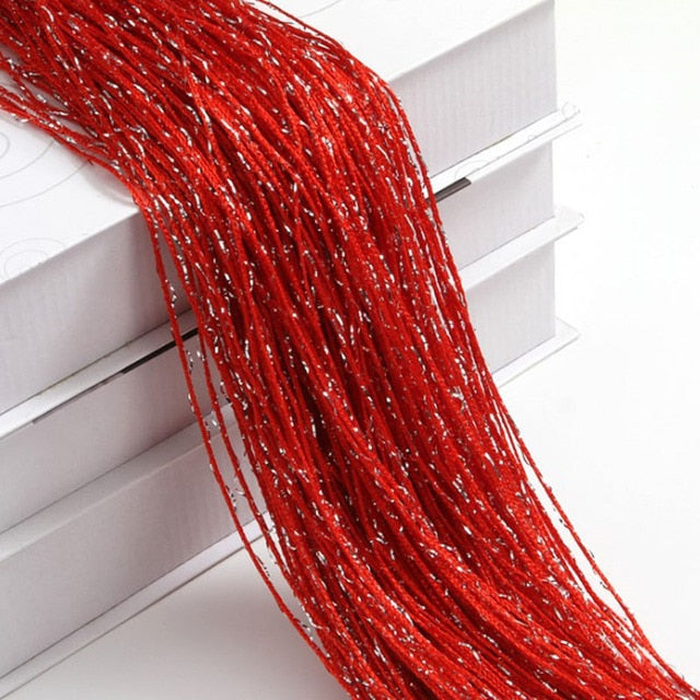 Shiny Tassel Silver Line String Curtain