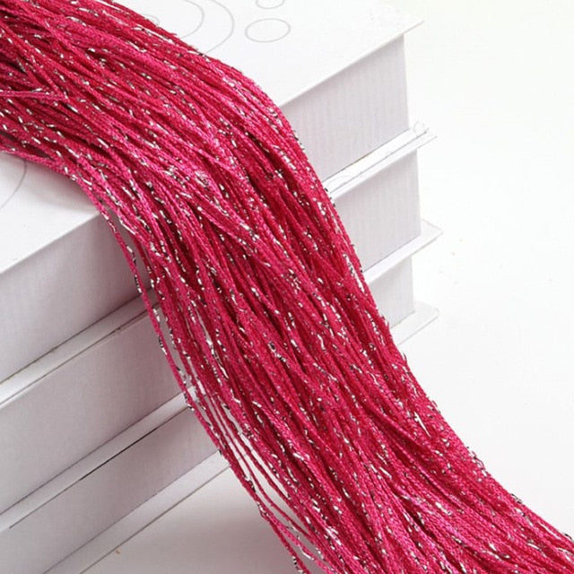Shiny Tassel Silver Line String Curtain