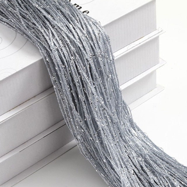 Shiny Tassel Silver Line String Curtain