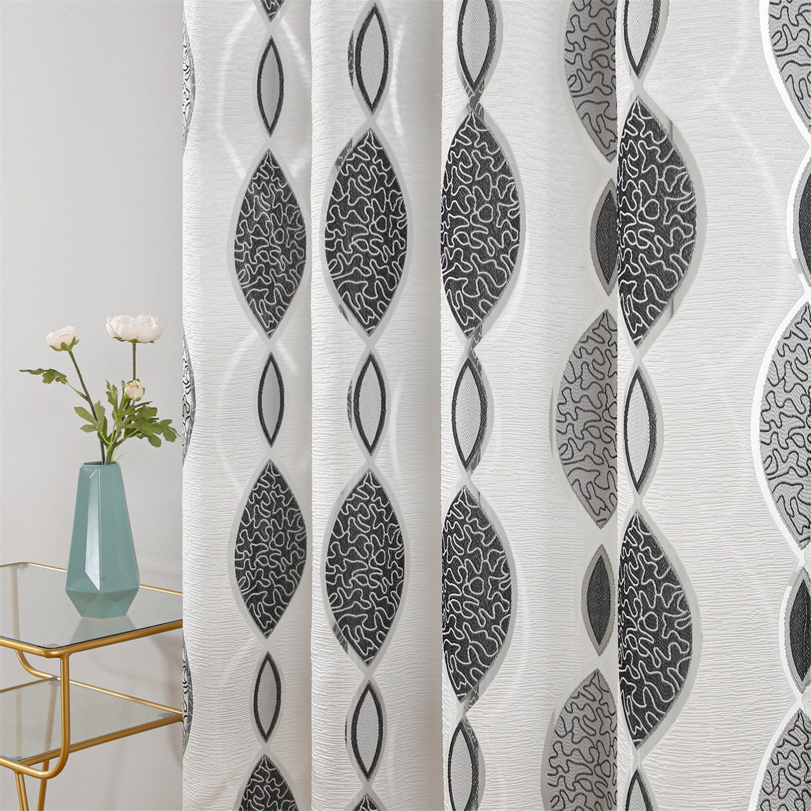 Geometric Modern Bedroom Window Curtain
