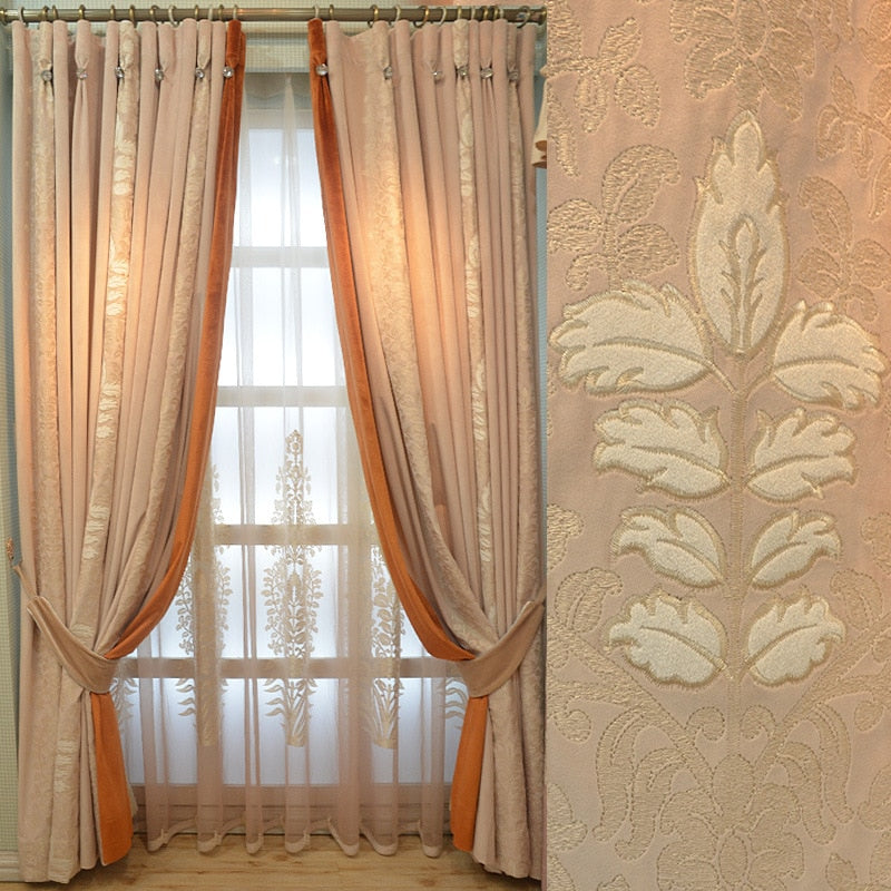 Chenille Embroidery Velvet Bedroom Curtains
