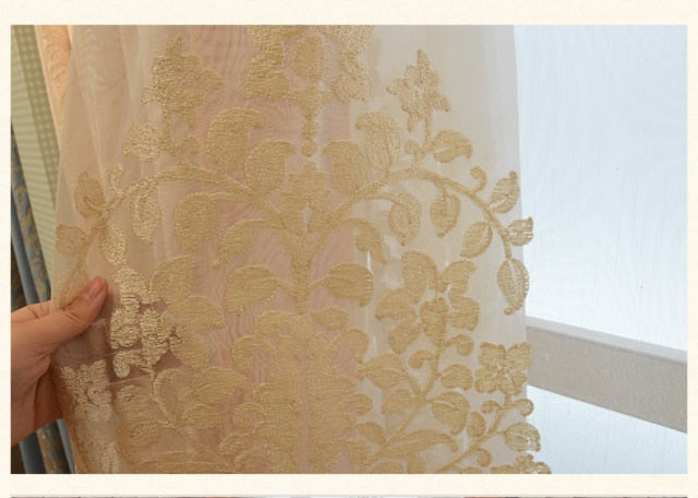 Chenille Embroidery Velvet Bedroom Curtains