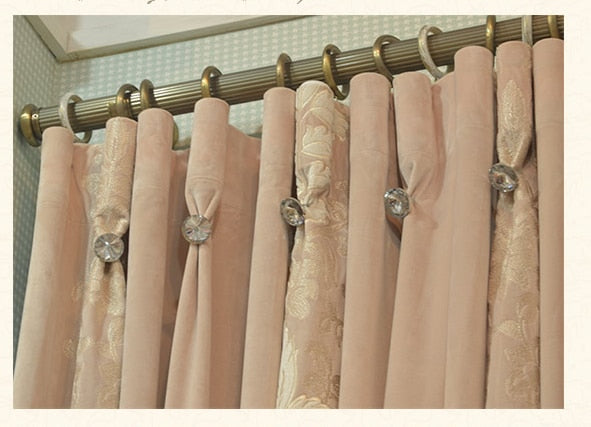 Chenille Embroidery Velvet Bedroom Curtains