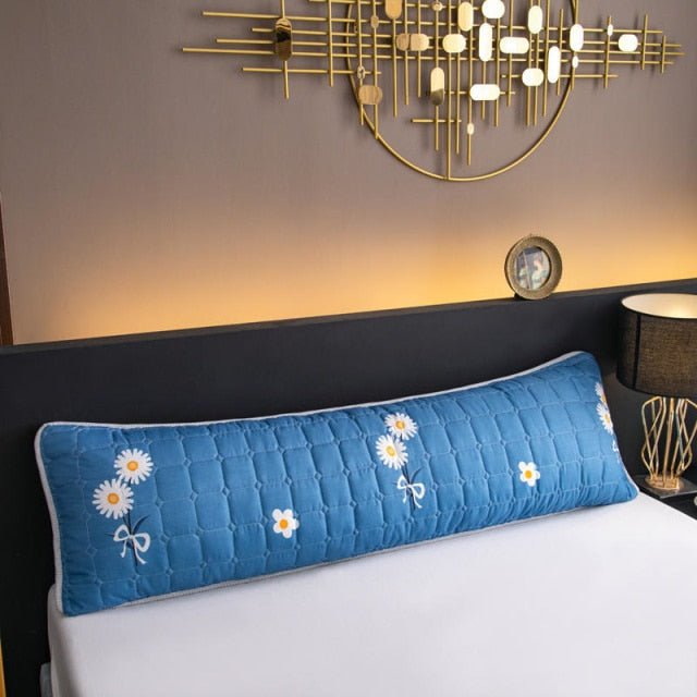 Solid Color Quilted Design Long Pillowcase