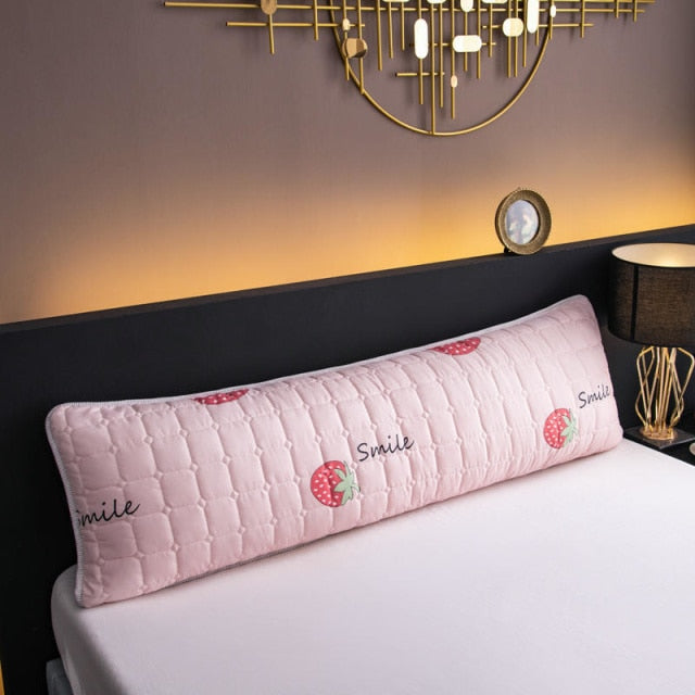 Solid Color Quilted Design Long Pillowcase