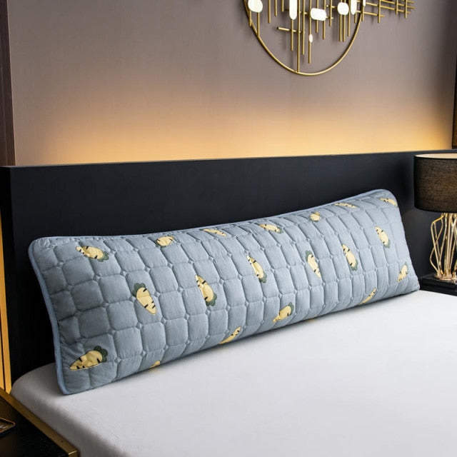 Solid Color Quilted Design Long Pillowcase