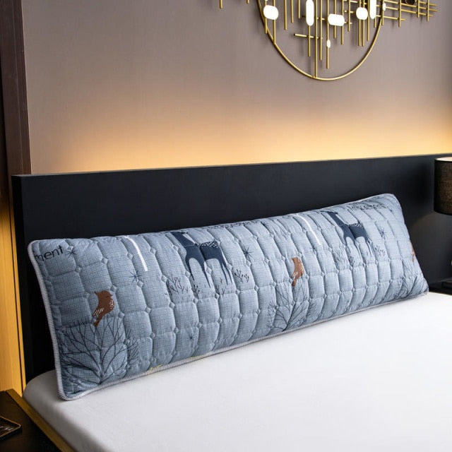 Solid Color Quilted Design Long Pillowcase