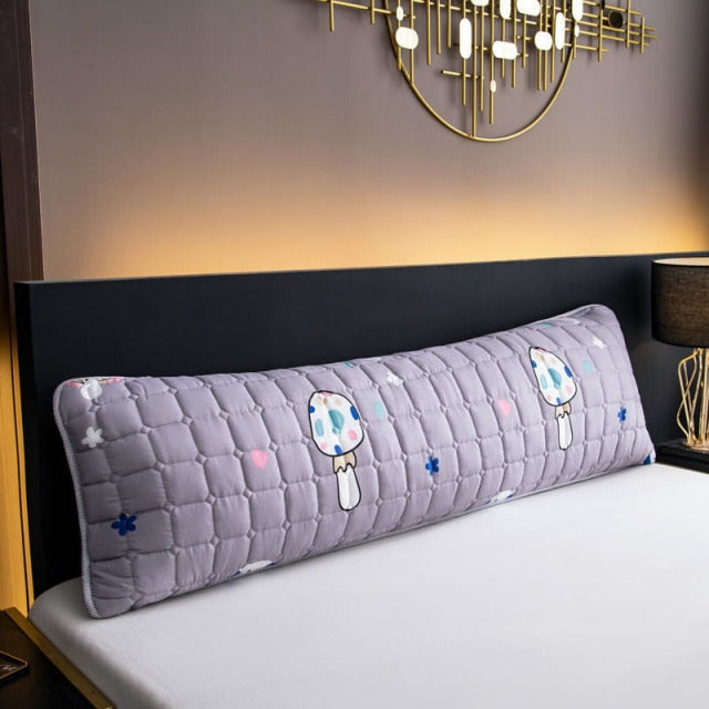 Solid Color Quilted Design Long Pillowcase