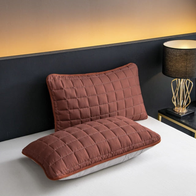 Solid Color Quilted Design Long Pillowcase